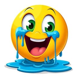 Laugh and cry — freaky emoji illustration