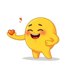 Send you a red heart — freaky emoji illustration