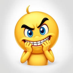 Nervous and Crazy freaky emoji — freaky emoji illustration