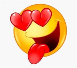 Tongue out eyes love — freaky emoji illustration