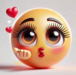 Beauty kiss — freaky emoji illustration