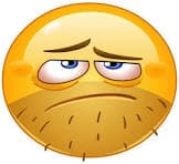 Angry, staring — freaky emoji illustration