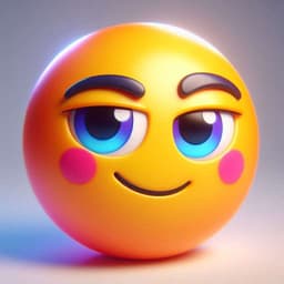 Colorful smile — freaky emoji illustration
